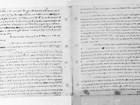Image of manuscript showing handwritten notes in dark ink on white paper.