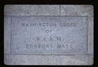 Masons, Washington Lodge of F & A.M. Commemorative Stone