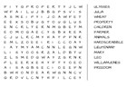 Screenshot of a word search containing 14 key terms related to Ulysses S. Grant
