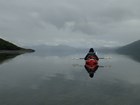 kayak in the fog