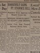 An old newspaper with the headline 