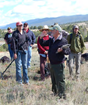 Metal detector instruction in the field