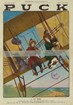 Cartoon of two women in airplane. 