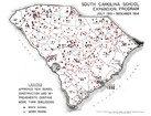Map of South Carolina. 