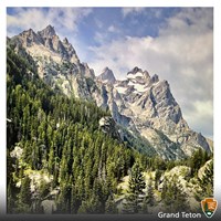 Virtual postcard showing a mountain at Grand Teton National Park