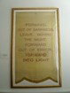 Suffrage banner at Belmont-Paul museum with slogan that includes 