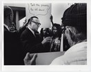 Picketers address Governor Edmund Gerald 