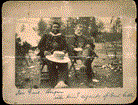 A black and white photo of Chief Joseph and John Gibbon sitting in chairs.