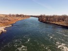 A river flowing through an arid landscape