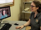 photo of a person on a computer video call