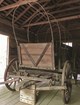 Historic wooden wagon.