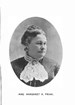 A black and white photo of Margaret Frink from the chest up as she looks off to the side.