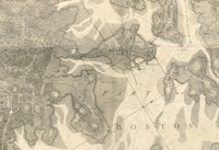 Revolutionary War era map cropped to show Charlestown, Boston, and Dorchester Heights.