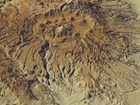 digital oblique aerial image of a volcanic caldera