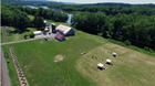 An aerial view of Juniata’s 2021 archeological field school at the Fort Halifax site. 