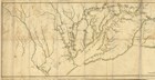 map depicting the coastline of Eastern North America from Rhode Island to the southern Chesapeake.