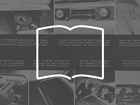 A collage of a vintage instruction booklet and the outline of an open book