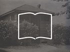 Collage of an old photo of a rest stop restroom and the outline of an open book