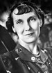 a black and white image of Mamie Eisenhower