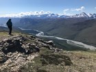 Looking down on a river valley.