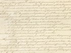 Close up of Article 1 Section 9 of the engrossed Constitution of the United States. 