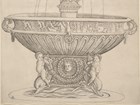 Sketch of the base of a Roman fountain.