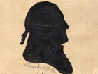 Silhouette profile of Edmund Randolph facing right.