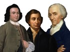 From left to right: Portraits of George Mason, Edmund Randolp, and Elbridge Gerry