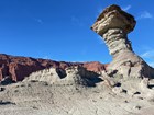 Photo of a balanced rock formation.
