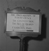 A sign advertising the Charters of Freedom in Exhibition Hall at the National Archives