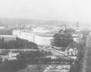 Federal Triangle from the Capitol Building. The National Archives is under construction.