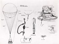 Drawings of a FuGo balloon and its parts