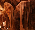Two of the cave shields, a type of cave formation, found in Lehman Caves