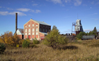 Photo of the Quincy Mine industrial landscape.