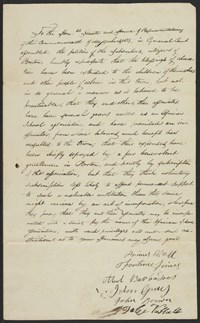 Handwritten letter from the leaders of Boston