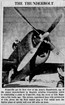 Newspaper photo of a propeller plane 