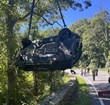 A vehicle retrieval after an accident on Skyline Drive