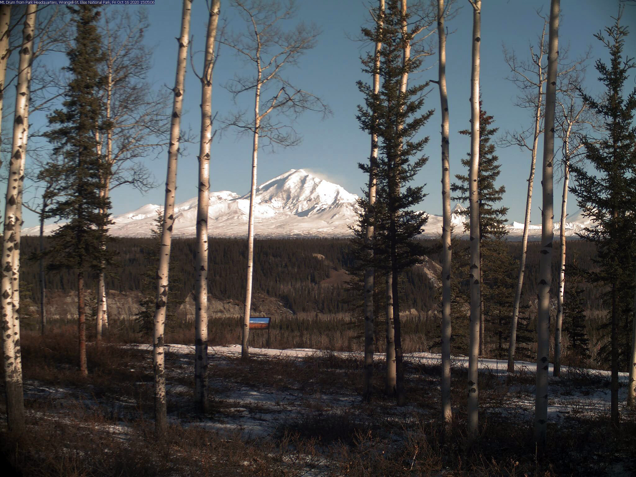 Wrangell Mountains from Park Headquarters