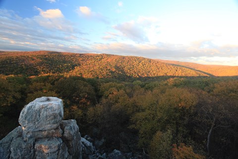 Fall foliage at Chimney Rock.