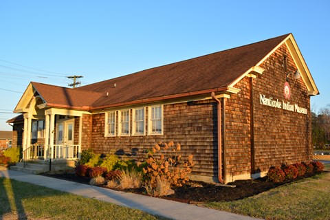 The Nanticoke Indian Museum, a brown, single-level building.