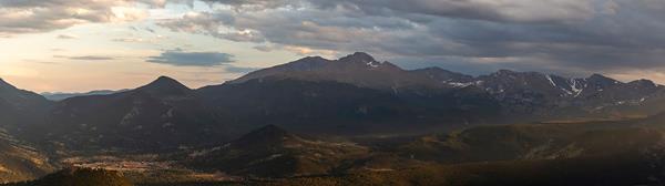 mountains back lit by the sun