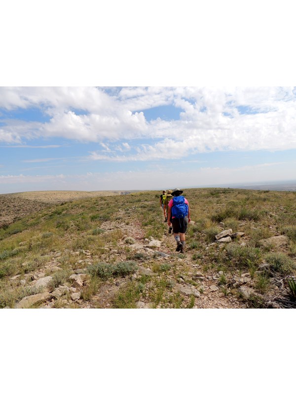 Photo of hikers on the Old Guano Trail.