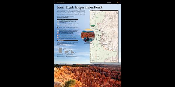 Wayside exhibit providing orientation to the Rim Trail.