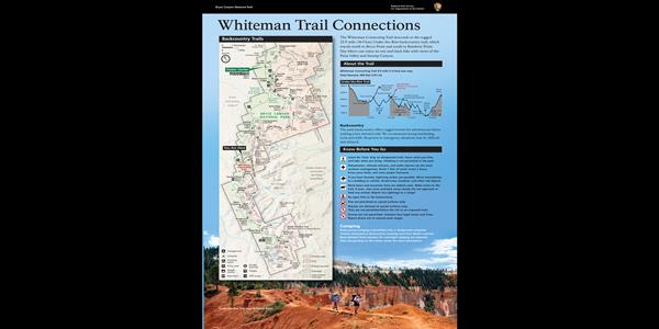 Wayside exhibit providing orientation and accessibility information about the Whiteman Trail.