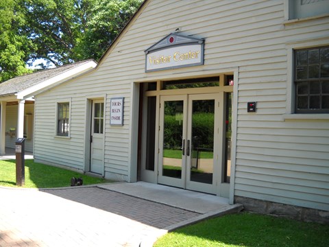 View of Visitor Center entry doors