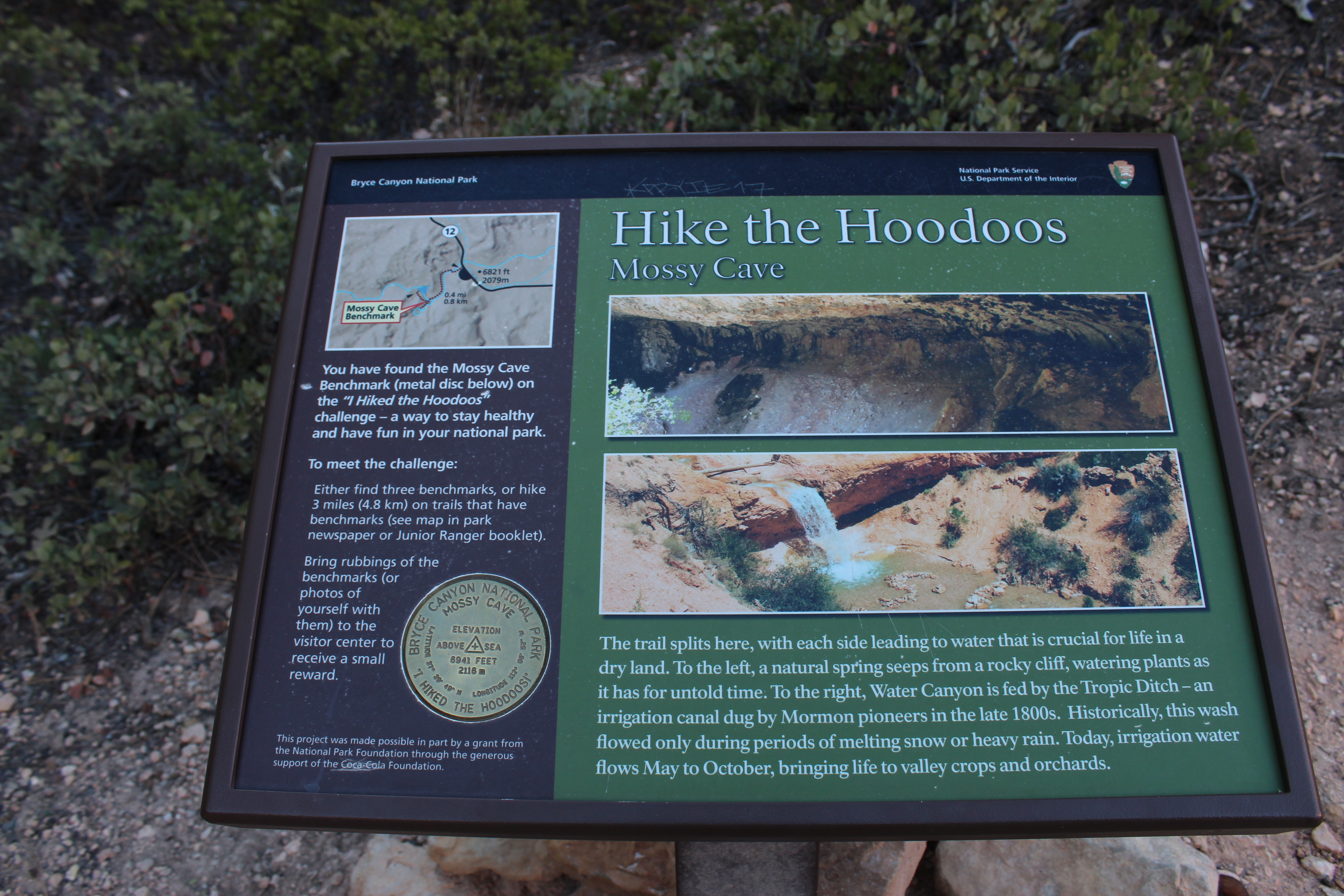 Mossy Cave Hike the Hoodoos wayside