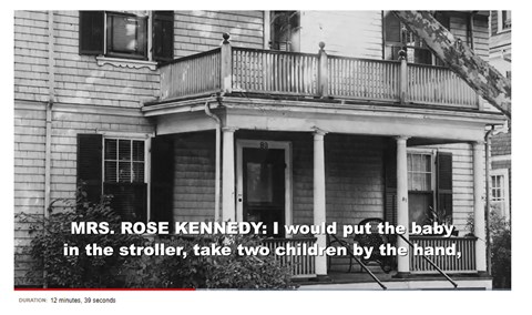 screen capture from online video showing black and white image of house
