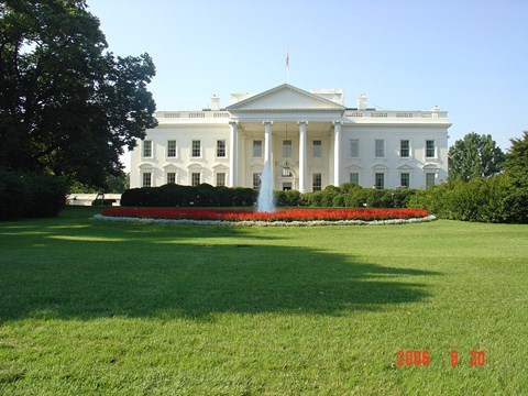The exterior of the White House