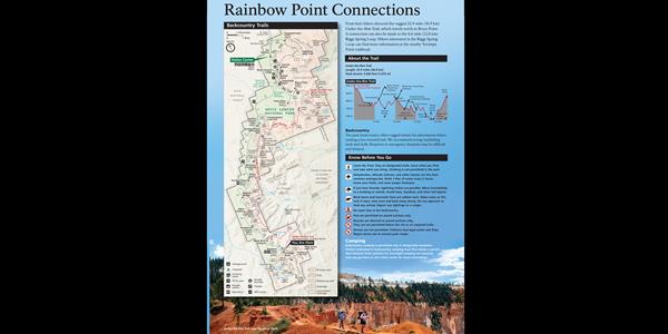 Wayside exhibit providing orientation and access information about Rainbow trail.