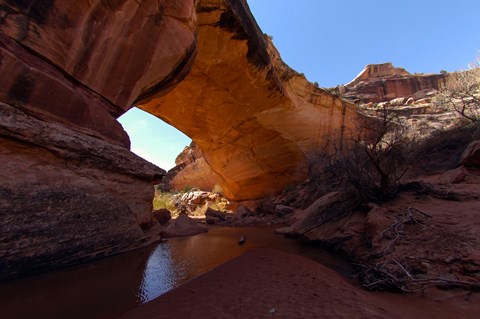 view of Kachina natural bridge from below